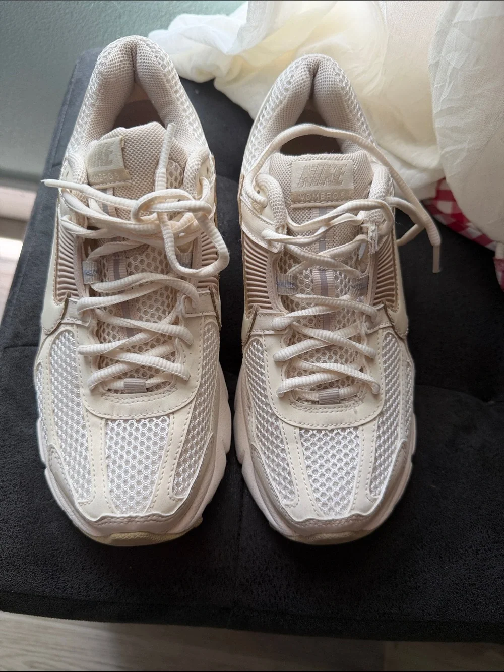 Nike Women's Light Beige Mesh & Synthetic Sneakers - Picture 4 of 5
